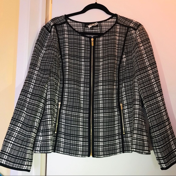 Jones New York Sz. 14 Black and White Blazer - Picture 1 of 5